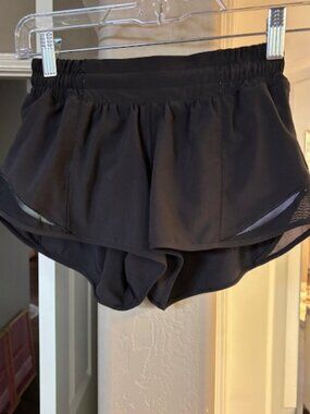 Lululemon Black Short running shorts, size 2